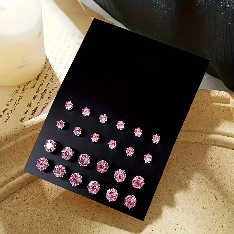 12 Pairs Of Luxurious, Simple, Shiny,