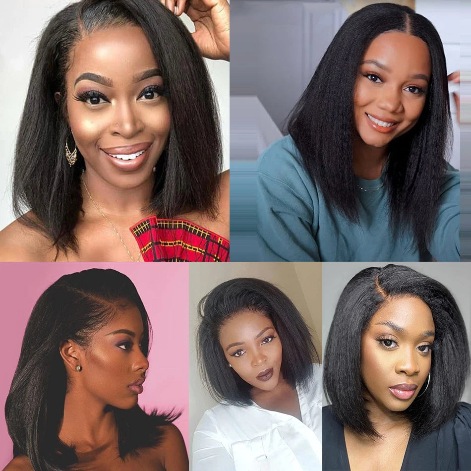 16A Kinky Straight Lace Front Human Hair
