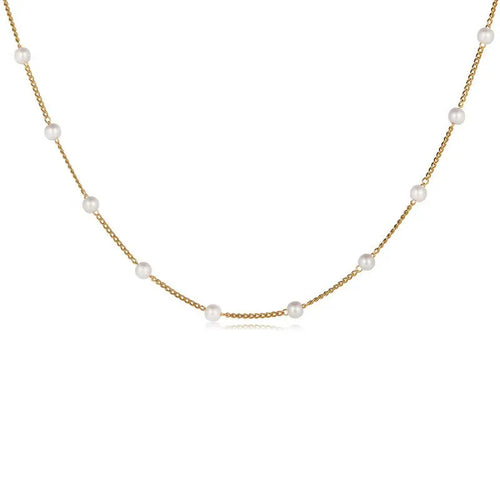 A women's beaded pearl lace gold gothic pendant collar necklace - girl's jewelry accessory