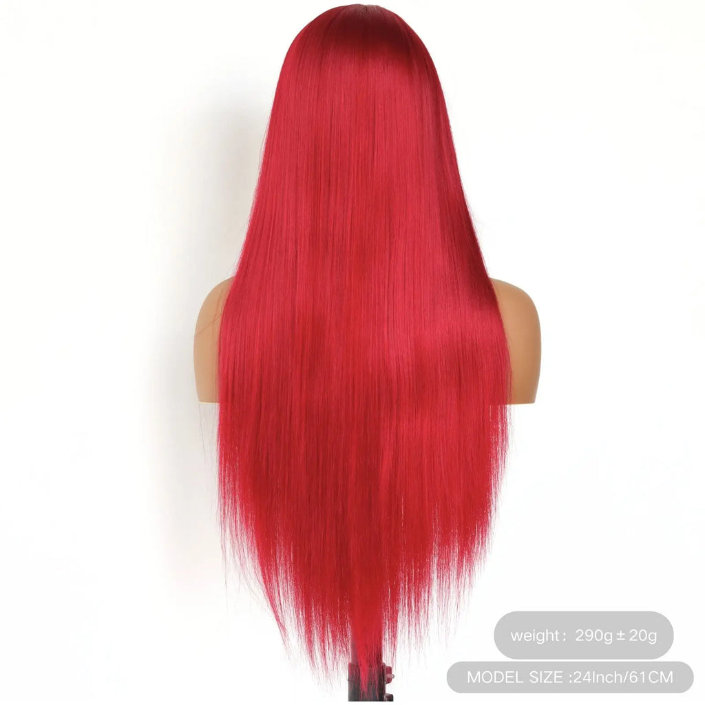 13X4 Burgundy Red Wig