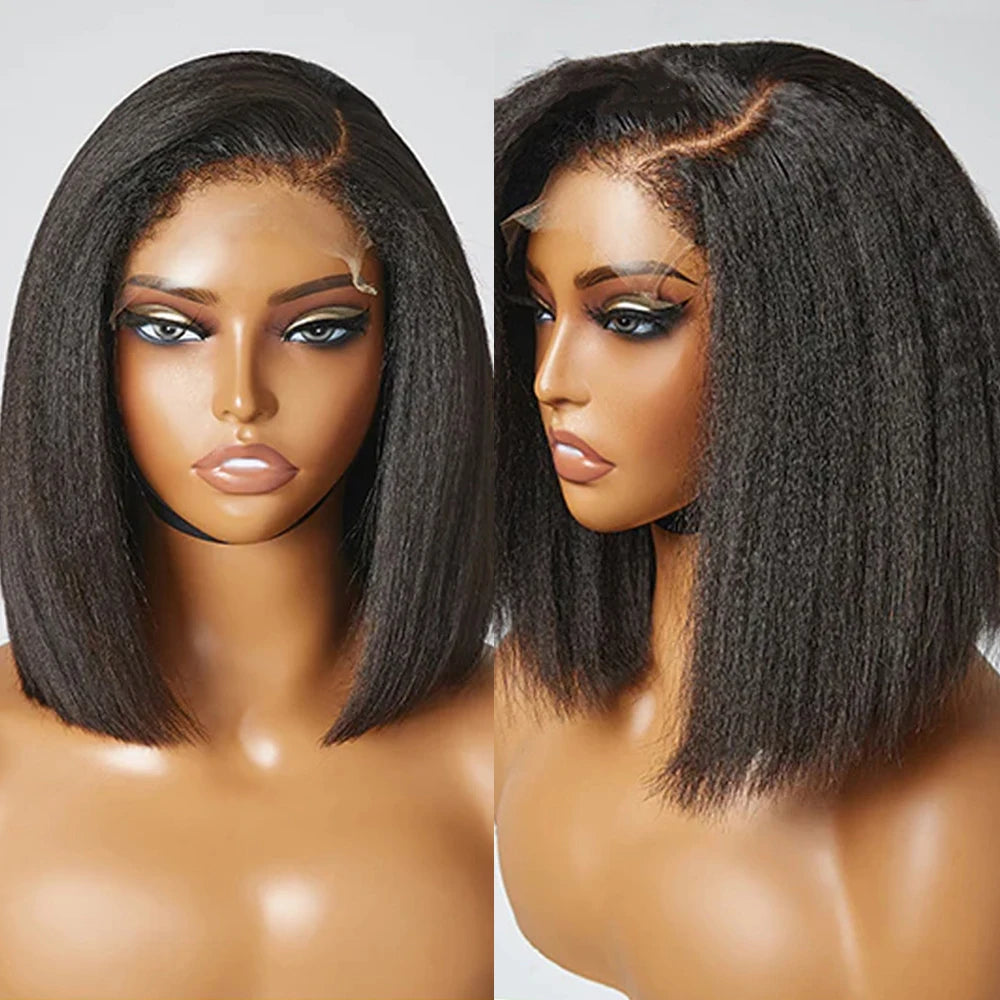 16A Kinky Straight Lace Front Human Hair