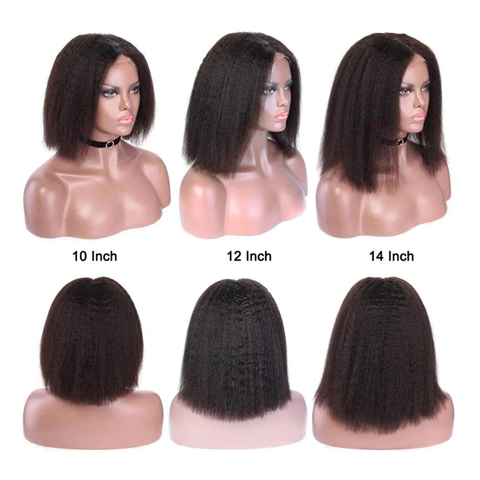 16A Kinky Straight Lace Front Human Hair