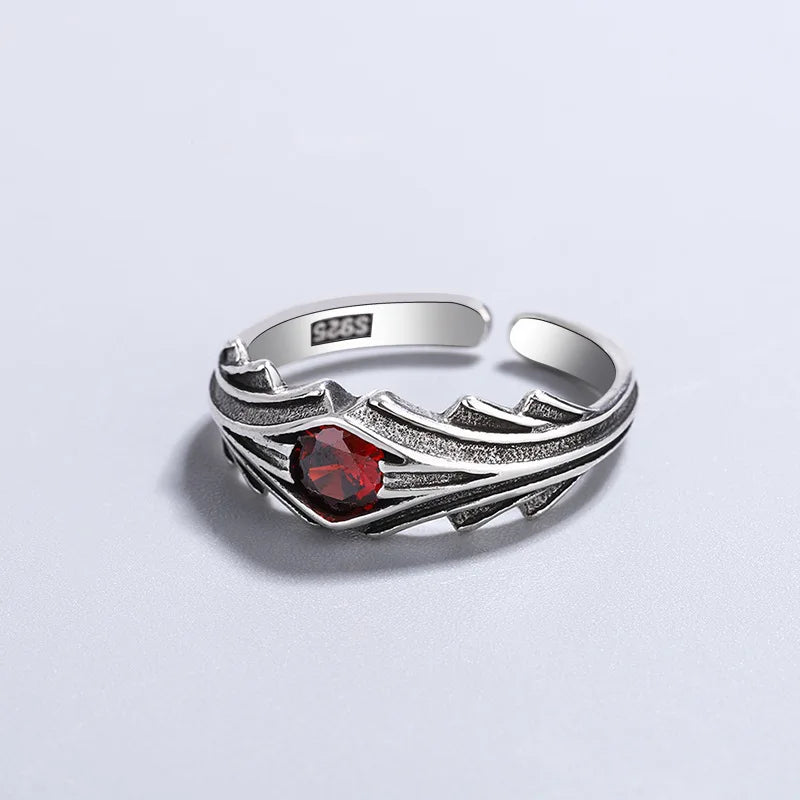 925 Sterling Silver Red