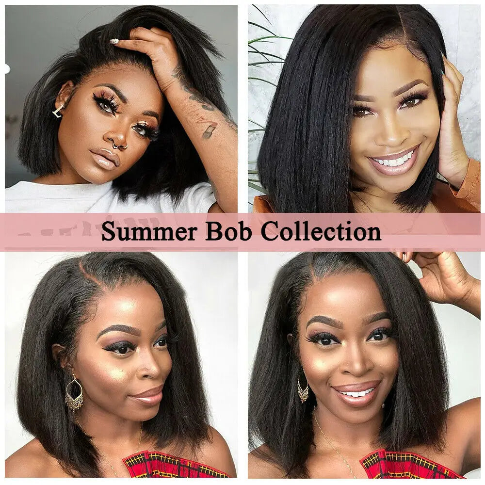 16A Kinky Straight Lace Front Human Hair
