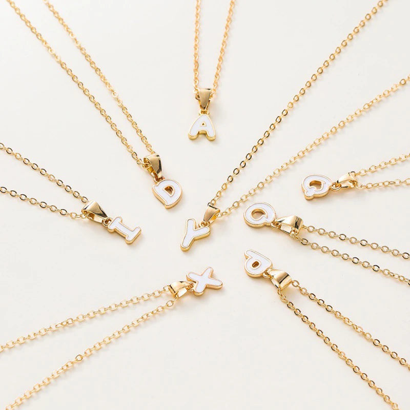 Name Initial Necklace For Women