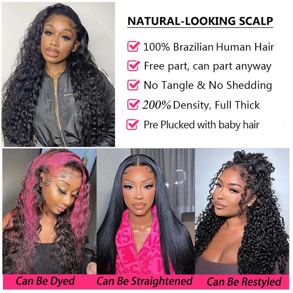 Human Hair Wigs 13x4 Deep Wave