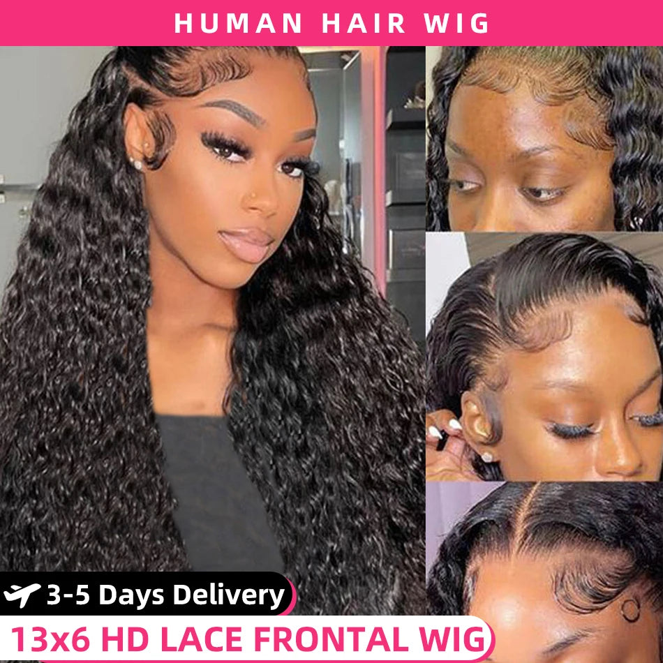 Human Hair Wigs 13x4 Deep Wave