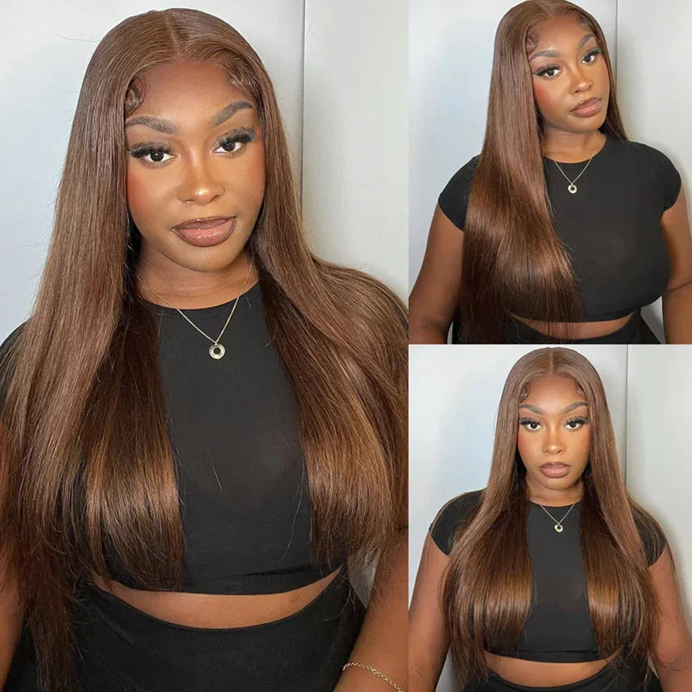 40 Inches Chocolate Brown Straight Lace Frontal