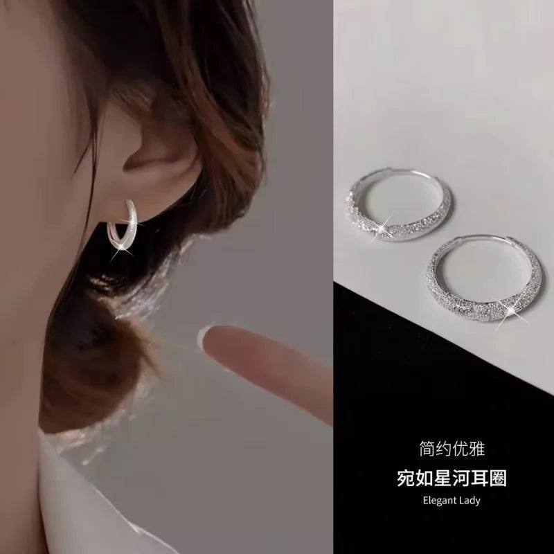 Retro shiny women's earrings