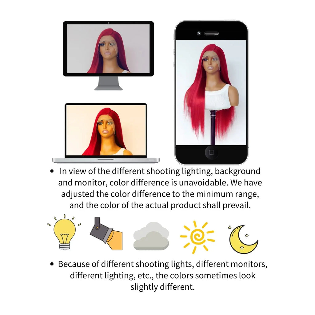 13X4 Burgundy Red Wig