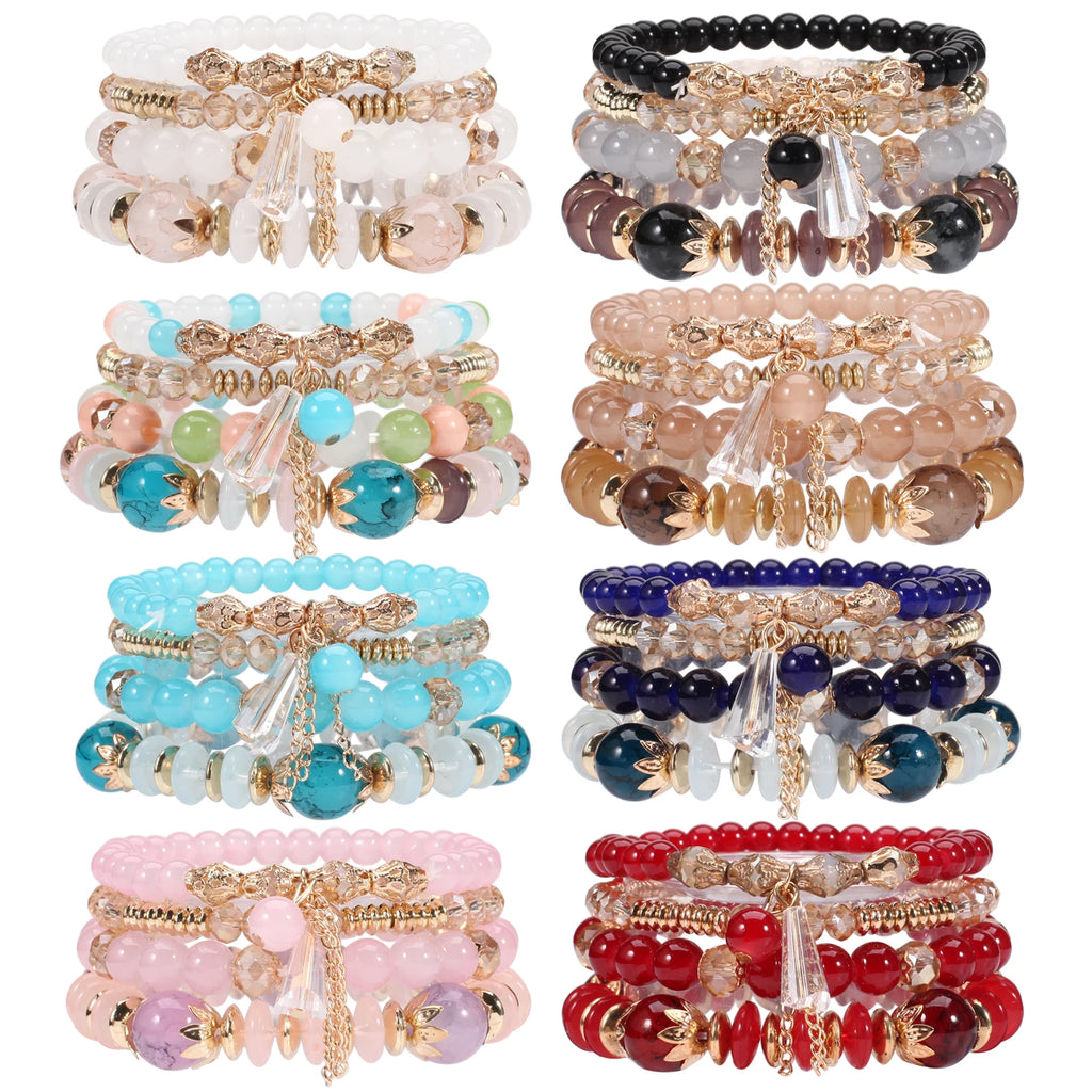 Bohemian Stackable Bead Bracelets