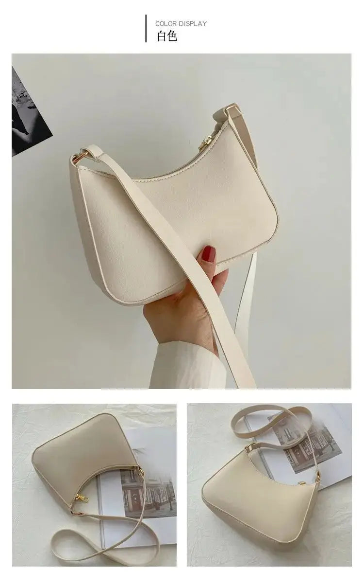 Fashionable and Trendy Solid-Color Handbag