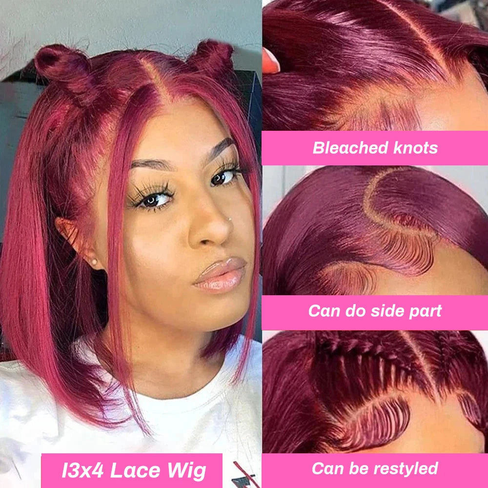 Burgundy 99j Bob Wigs