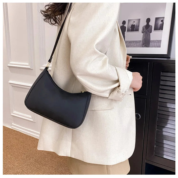 Fashionable and Trendy Solid-Color Handbag