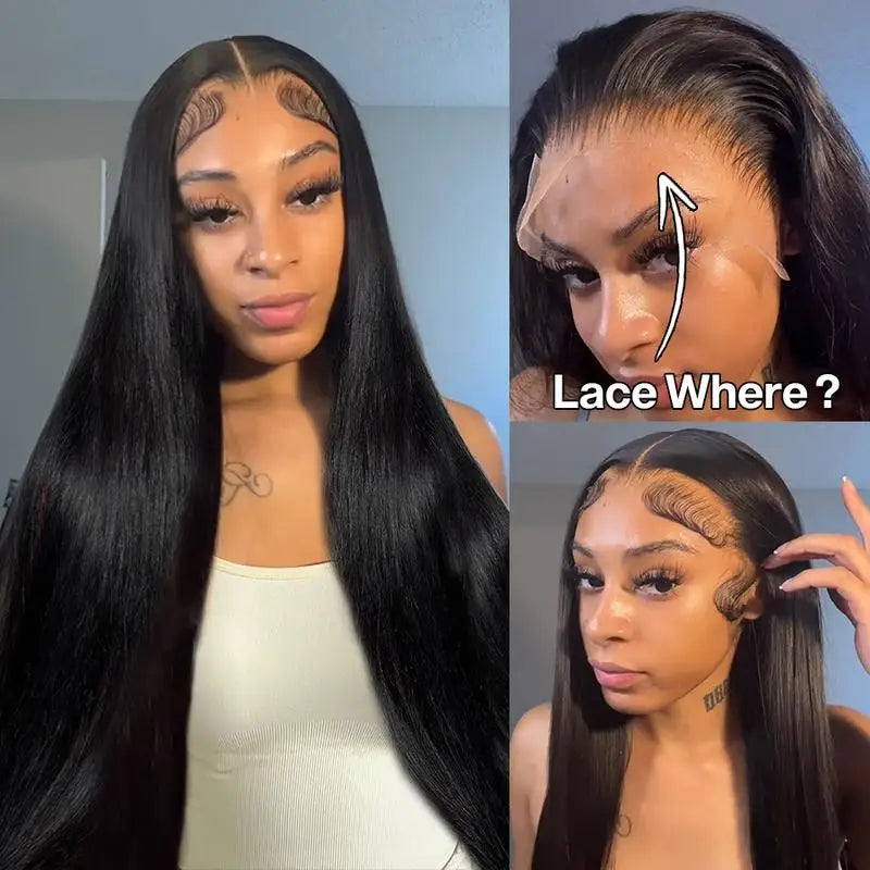 Natural Black Straight Lace Front Human Hair
