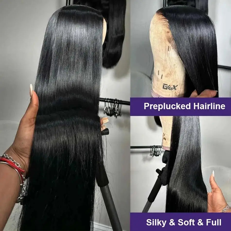 40 42 Inch Bone Straight Human Hair Wigs