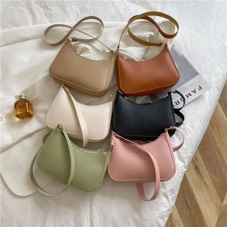 Fashionable and Trendy Solid-Color Handbag