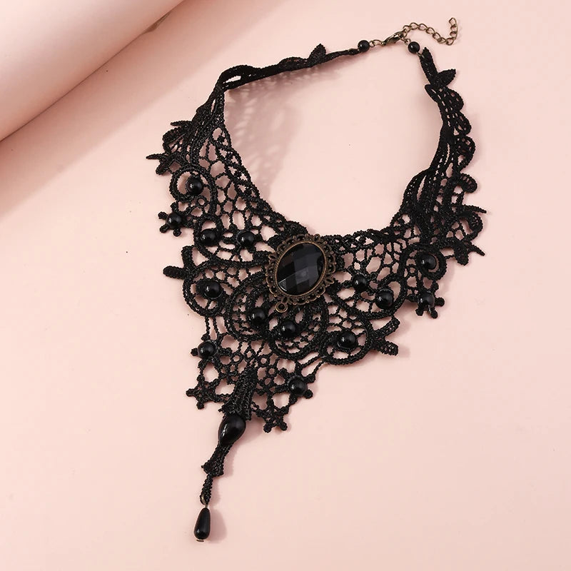 Elegant Black Lace Necklace