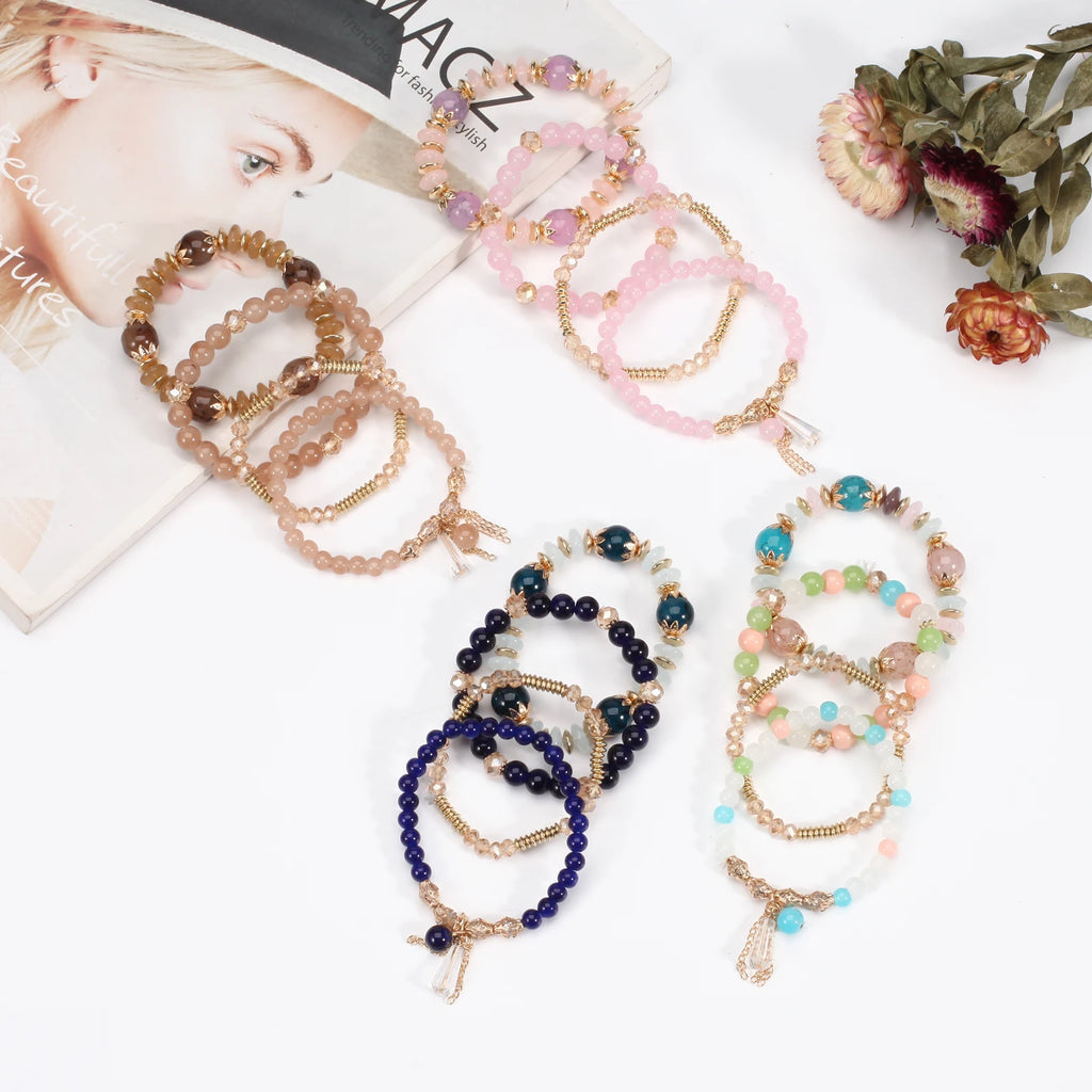 Bohemian Stackable Bead Bracelets
