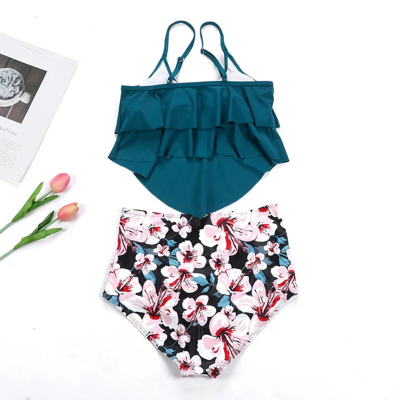Swimwear Ruffles Women Suits