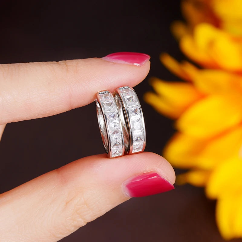 Huitan Hoop Earrings with Princess