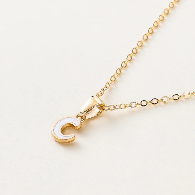 Name Initial Necklace For Women