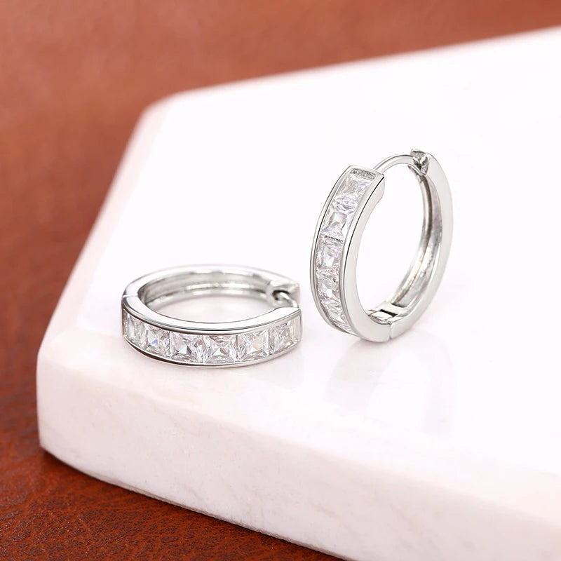Huitan Hoop Earrings with Princess