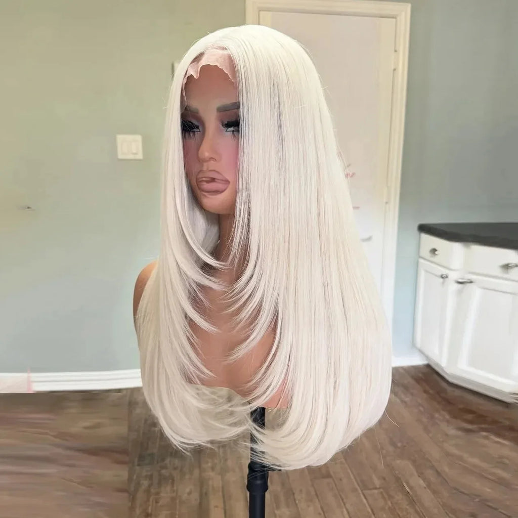 99J Burgundy Red Layered Lace Front Wig