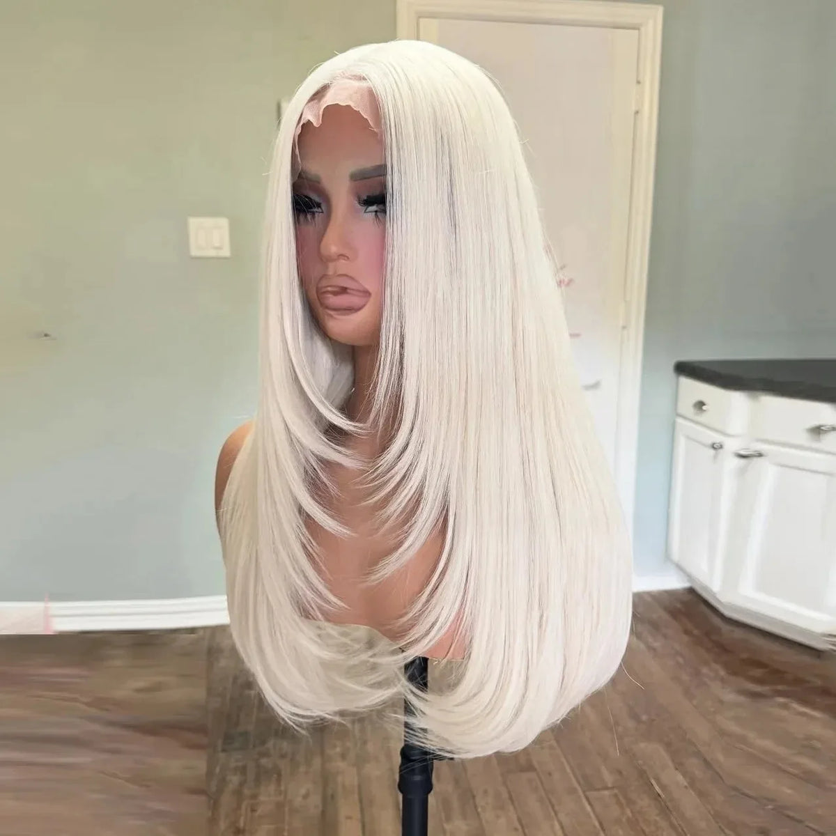 99J Burgundy Red Layered Lace Front Wig