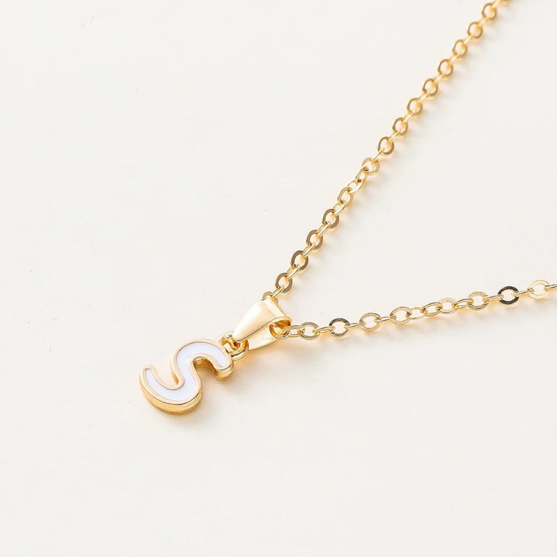 Name Initial Necklace For Women