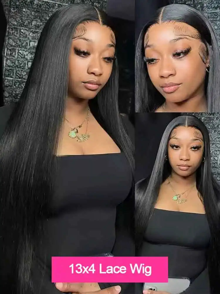 40 42 Inch Bone Straight Human Hair Wigs