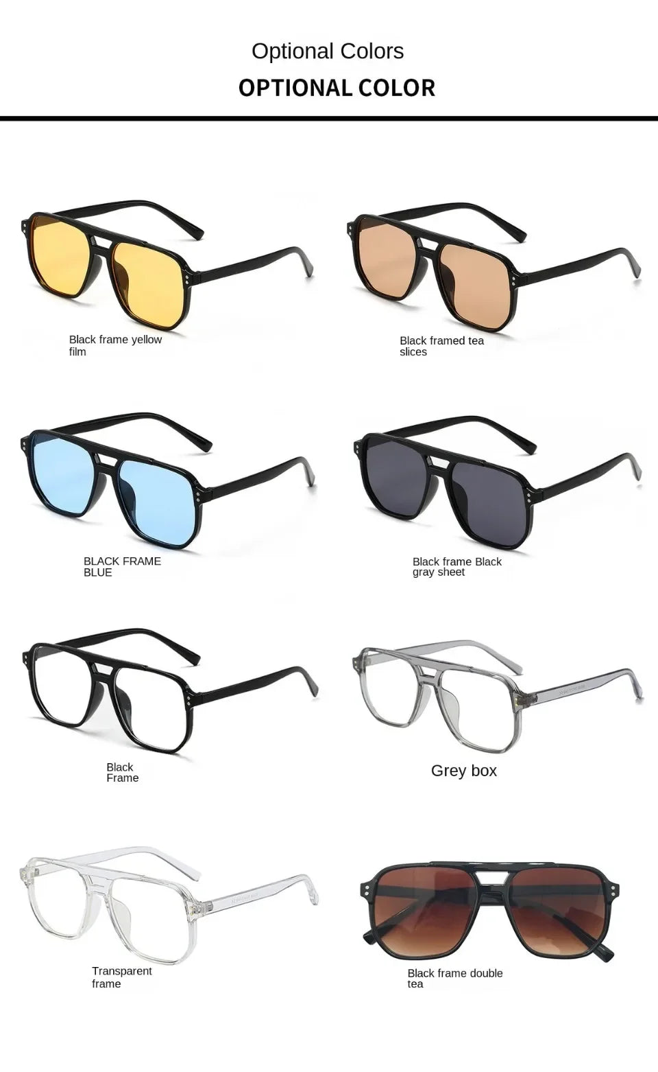 Vintage Men Women Big Sunglasses
