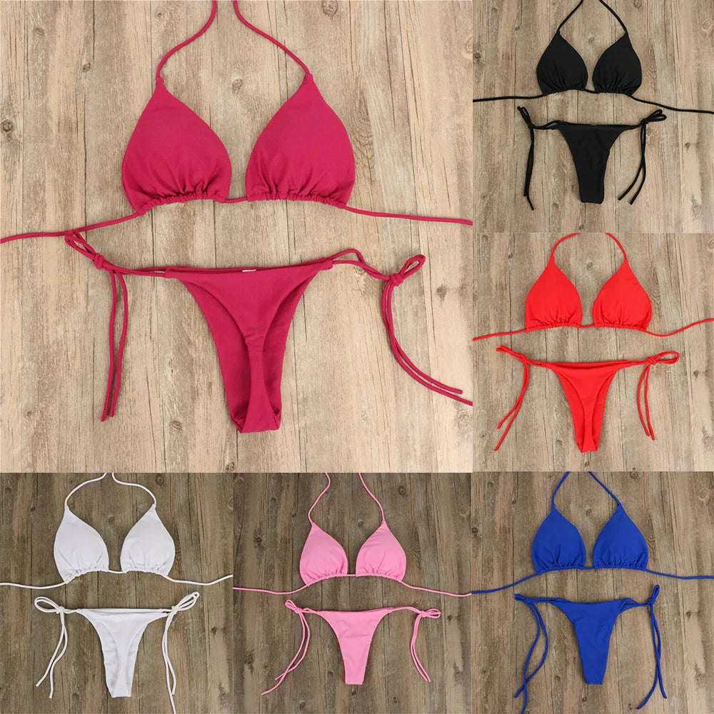 Pink Swimsuit Bikini Women