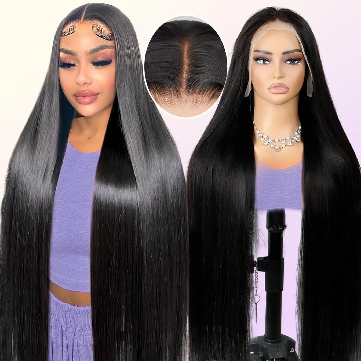 Natural Black Straight Lace Front Human Hair