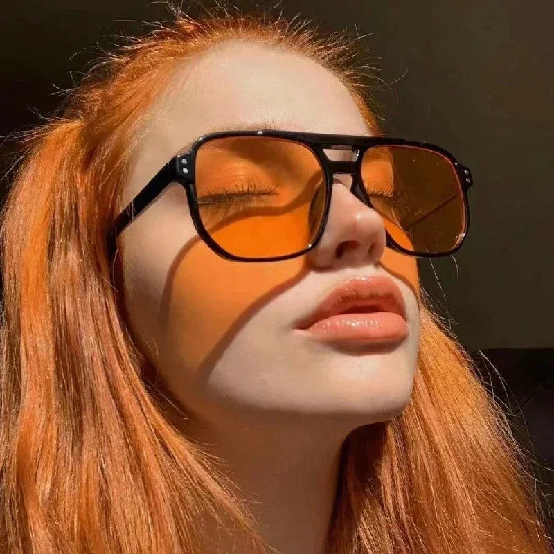 Vintage Men Women Big Sunglasses