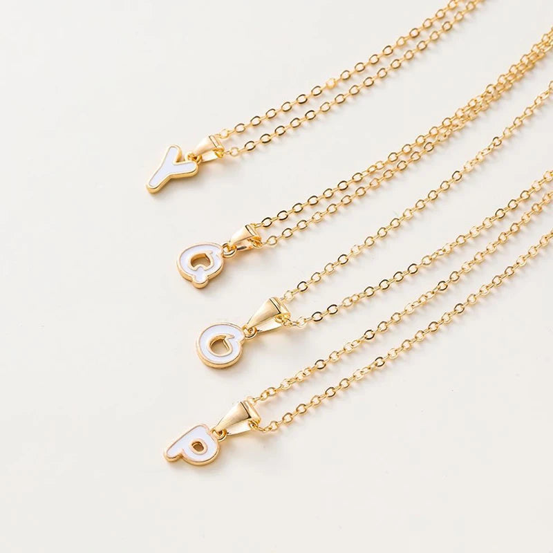 Name Initial Necklace For Women
