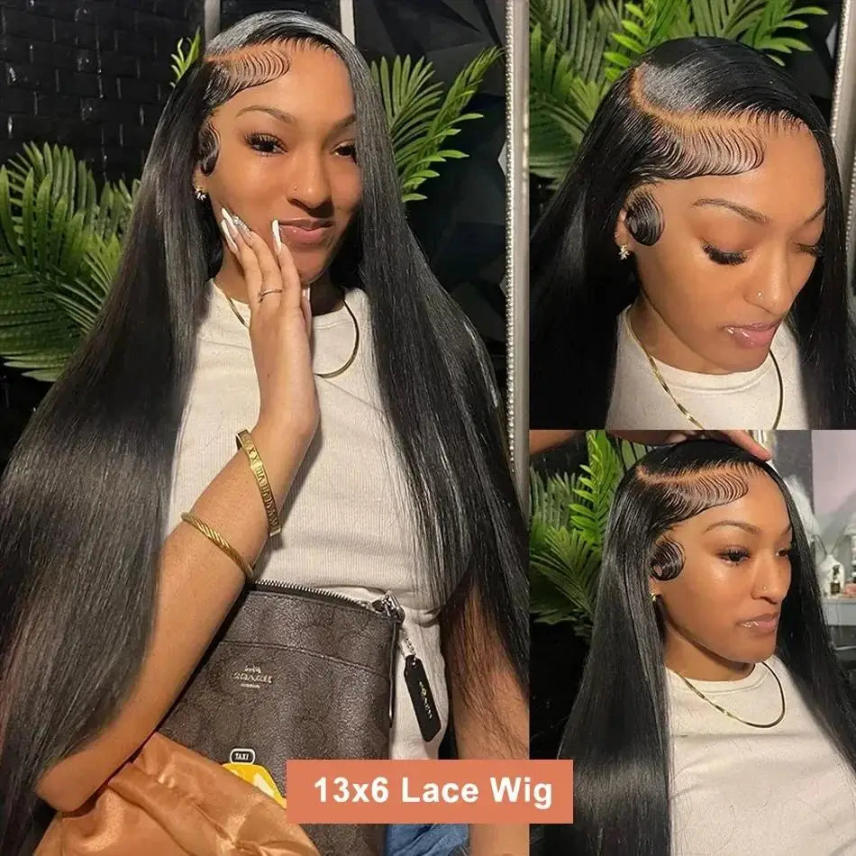 40 42 Inch Bone Straight Human Hair Wigs