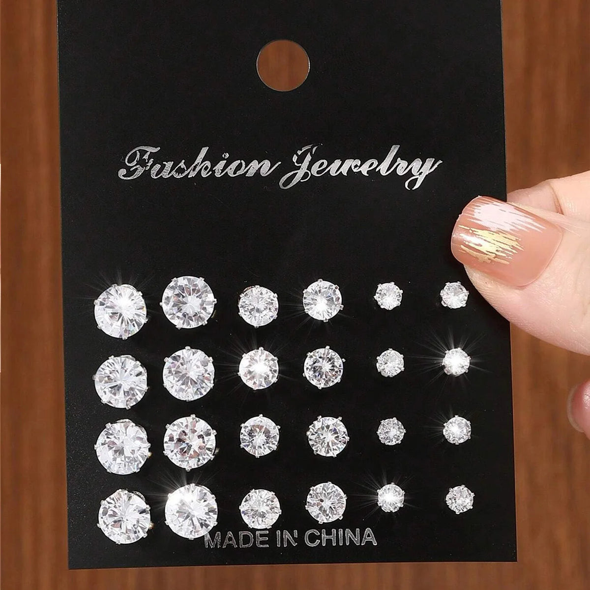 12 Pairs Of Luxurious, Simple, Shiny,
