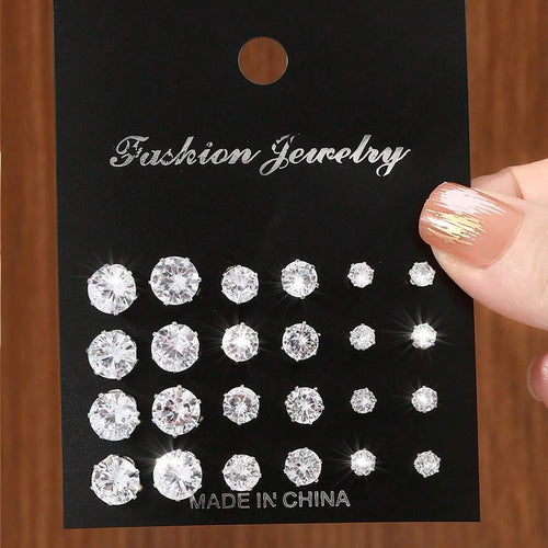 12 Pairs Of Luxurious, Simple, Shiny,