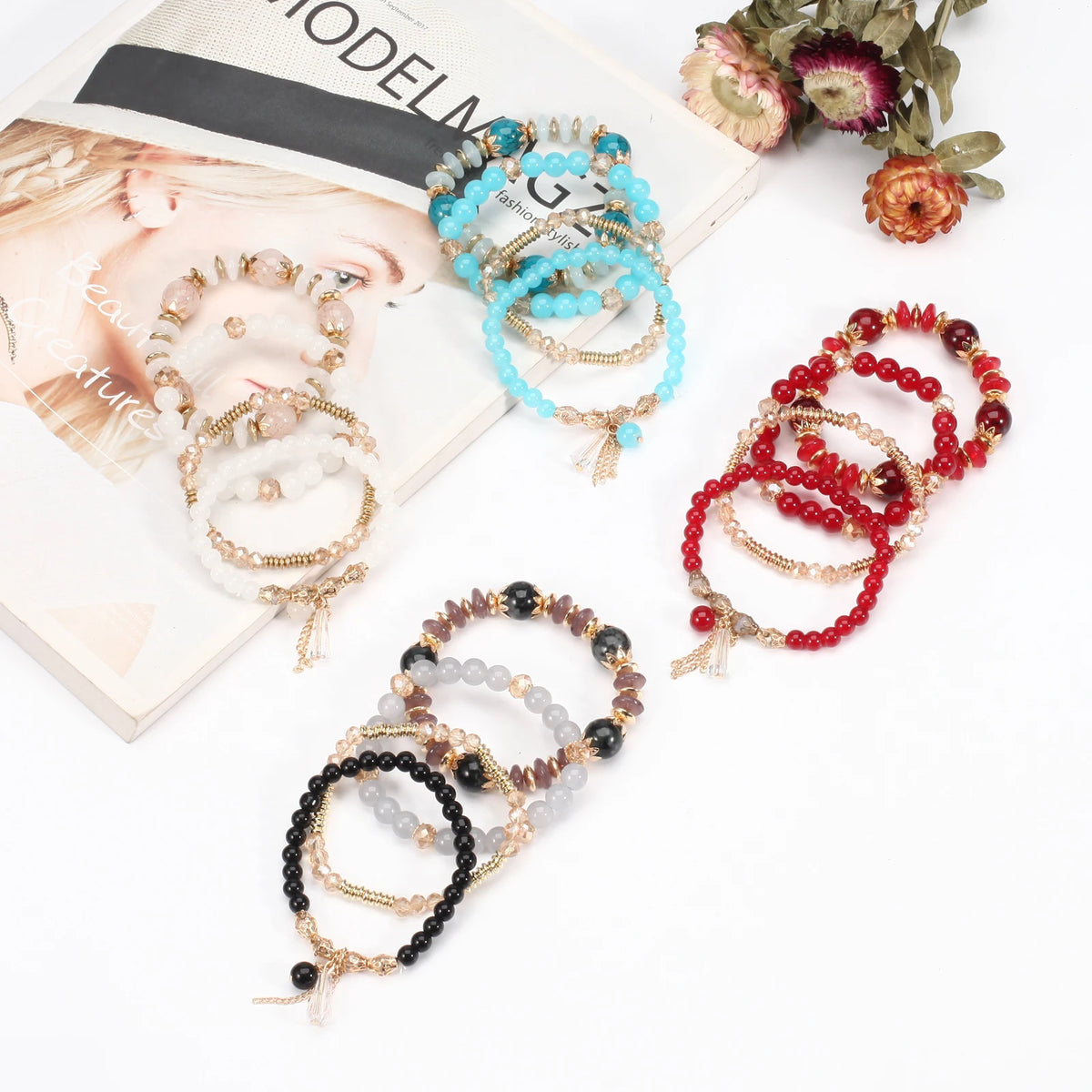 Bohemian Stackable Bead Bracelets
