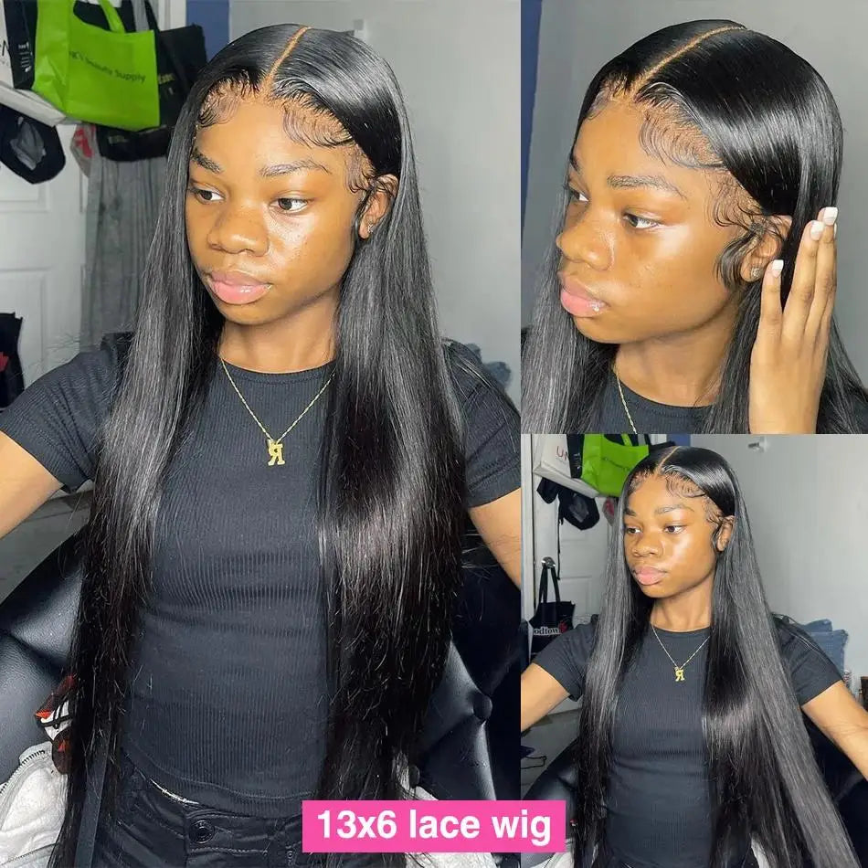40 42 Inch Bone Straight Human Hair Wigs