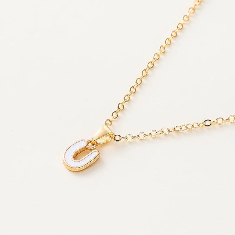 Name Initial Necklace For Women