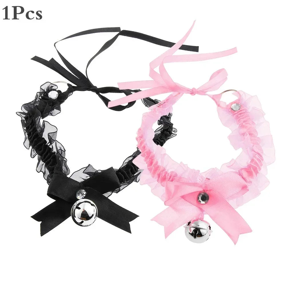 Lace Aesthetic Necklace Bow