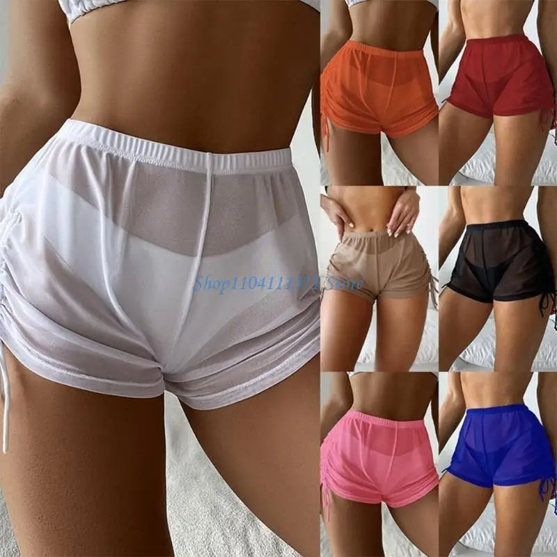 Womens Swim Shorts Solid Color