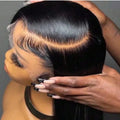 Black 40 Inch Straight Lace Front Human Hair