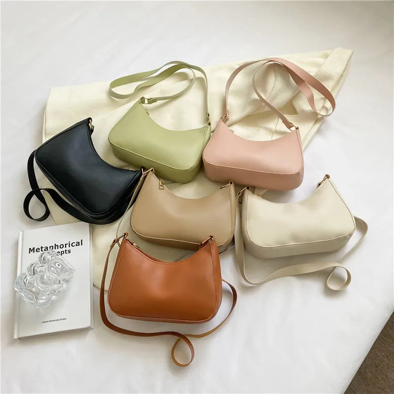 Fashionable and Trendy Solid-Color Handbag
