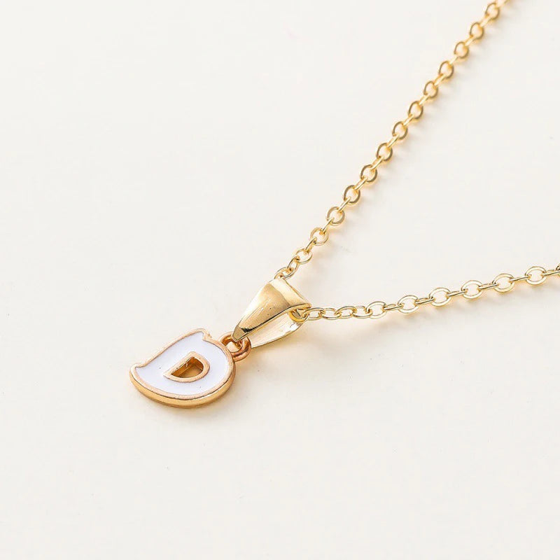 Name Initial Necklace For Women