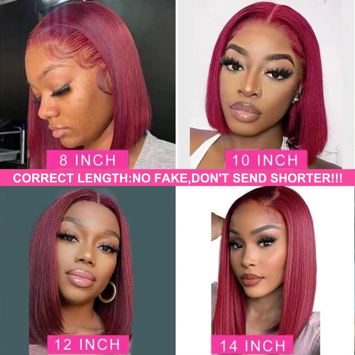 99J Burgundy Bob Wig 13x4 Lace Front Short Wigs
