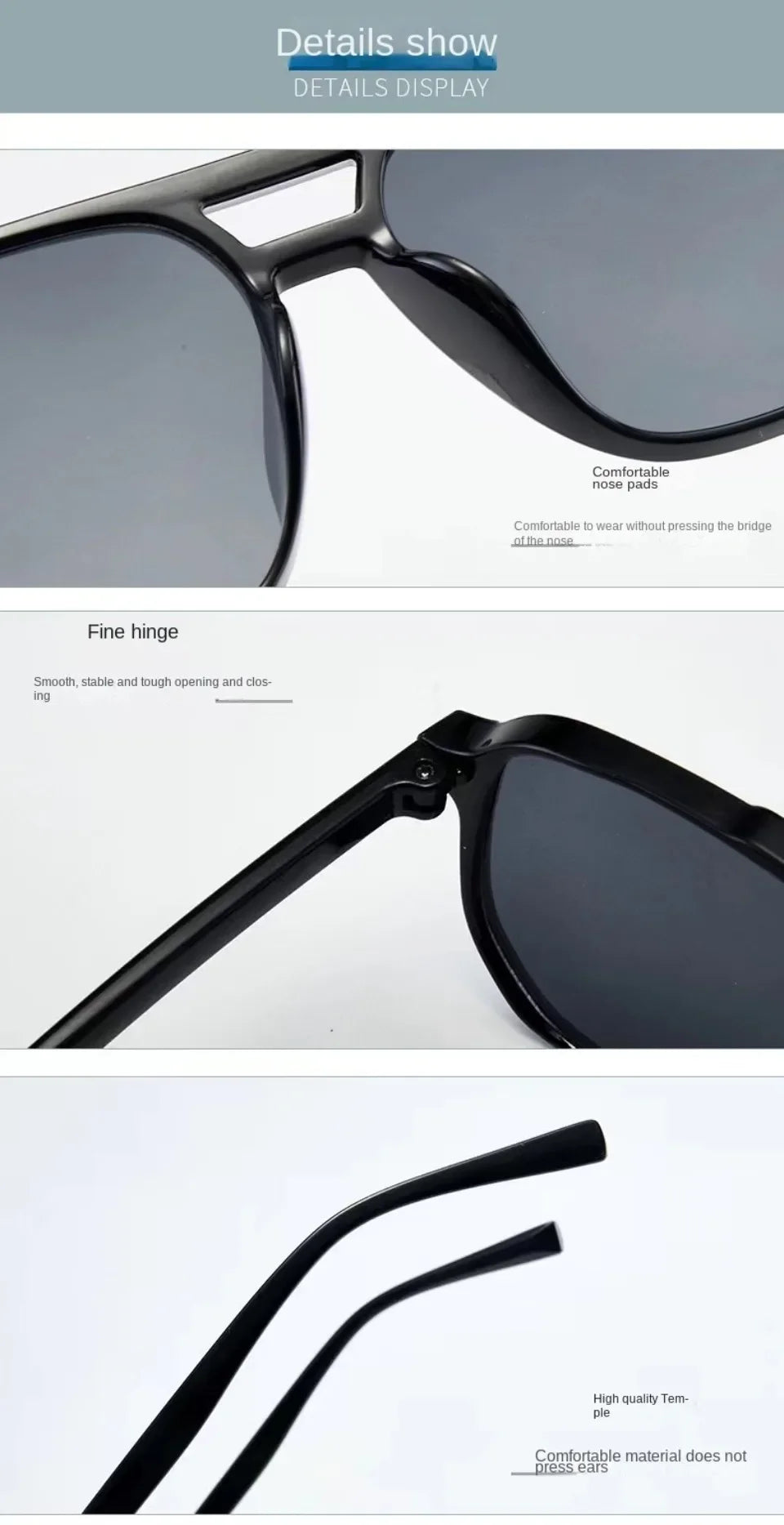 Vintage Men Women Big Sunglasses