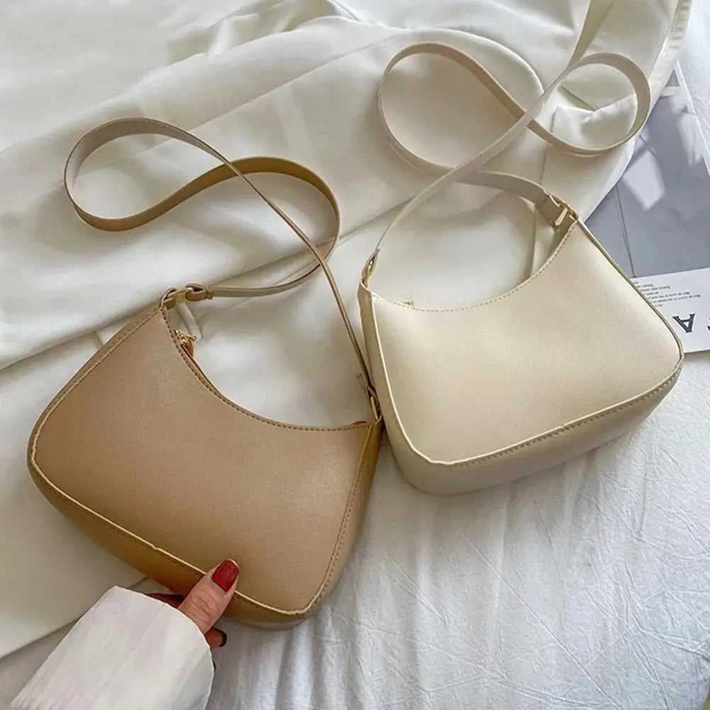 Fashionable and Trendy Solid-Color Handbag